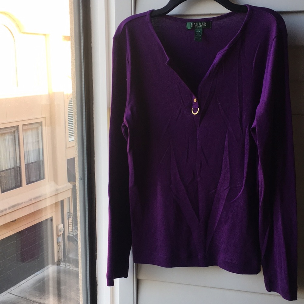 Never worn purple long sleeve Ralph Lauren top